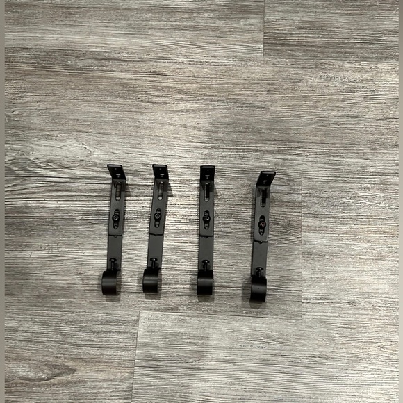 Set of 4-Single Curtain Rod Extendable Brackets Bronze-Like New - Picture 5 of 16